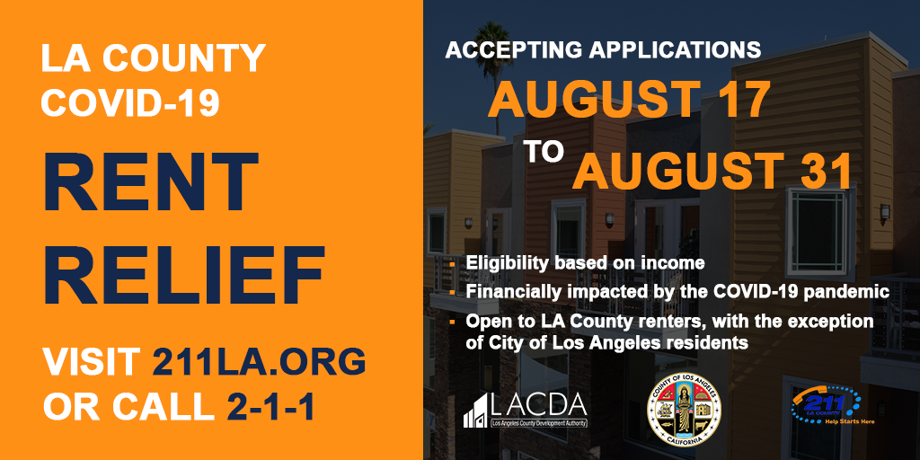 LACDA rent relief banner