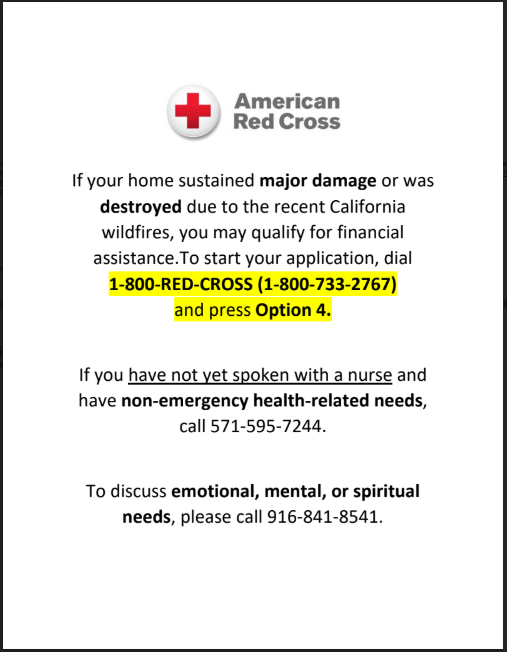 american red cross damage assistance flyer image