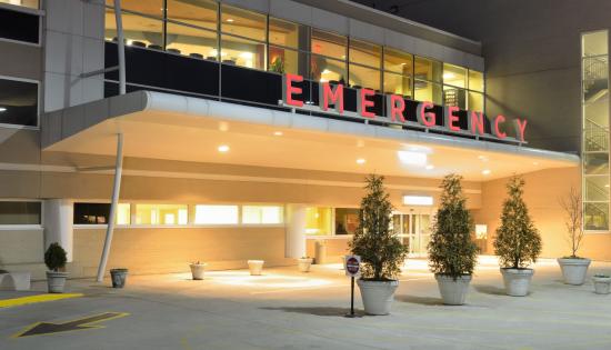 Image of hospital emergency room entrance